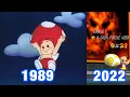 Evolution of Toad taking his hat off 1989-2022