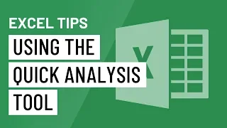 Excel Quick Tip Using the Quick Analysis Tool