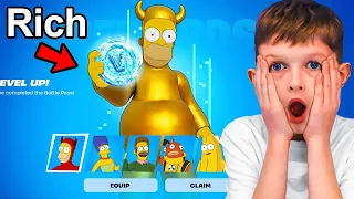 POOREST to RICHEST 9 Year Old in Fortnite!