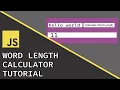 Word Length Calculator Javascript Beginner Project Tutorial