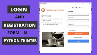 Advance Account System Login and Sign Up Page System made with Python Tkinter