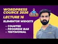 Elementor Widgets Tutorial Counter Progress Bar Testimonial