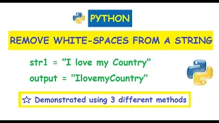 Python Remove white spaces from a given string