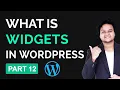 How to Use Widgets in WordPress Widgets Tutorial WordPress Tutorial For Beginners Part 12