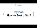 How to Sort a Set in Python