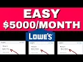 HOW TO EARN 5000 A MONTH WITH LOWES AS A BEGINNER EARN PAYPAL MONEY