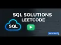 LeetCode SQL 50 Interview Questions Solutions SQL Practice for Data Engineer Analyst SDE