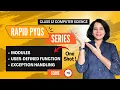 QUESTIONS PYQs Python MODULES FUNCTIONS EXCEPTION HANDLING Class 12 Computer Science