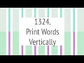 Print Words Vertically Leetcode 1324