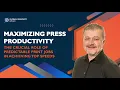 Maximizing press productivity the crucial role of predictable print jobs in achieving top speeds