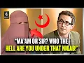 Watch Muslimahs Body TWITCH When Douglas Murray Dares Her To Uncloth Her Face