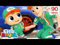 Download Lagu Baby John Becomes a Car Mechanic | Job and Career Songs | Little Angel Nursery Rhymes for Kids