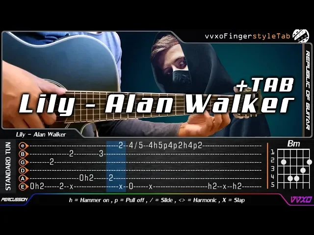Download MP3 Lily - Alan Walker, K 391 & Emelie Hollow - Fingerstyle Guitar Cover + TAB Tutorial