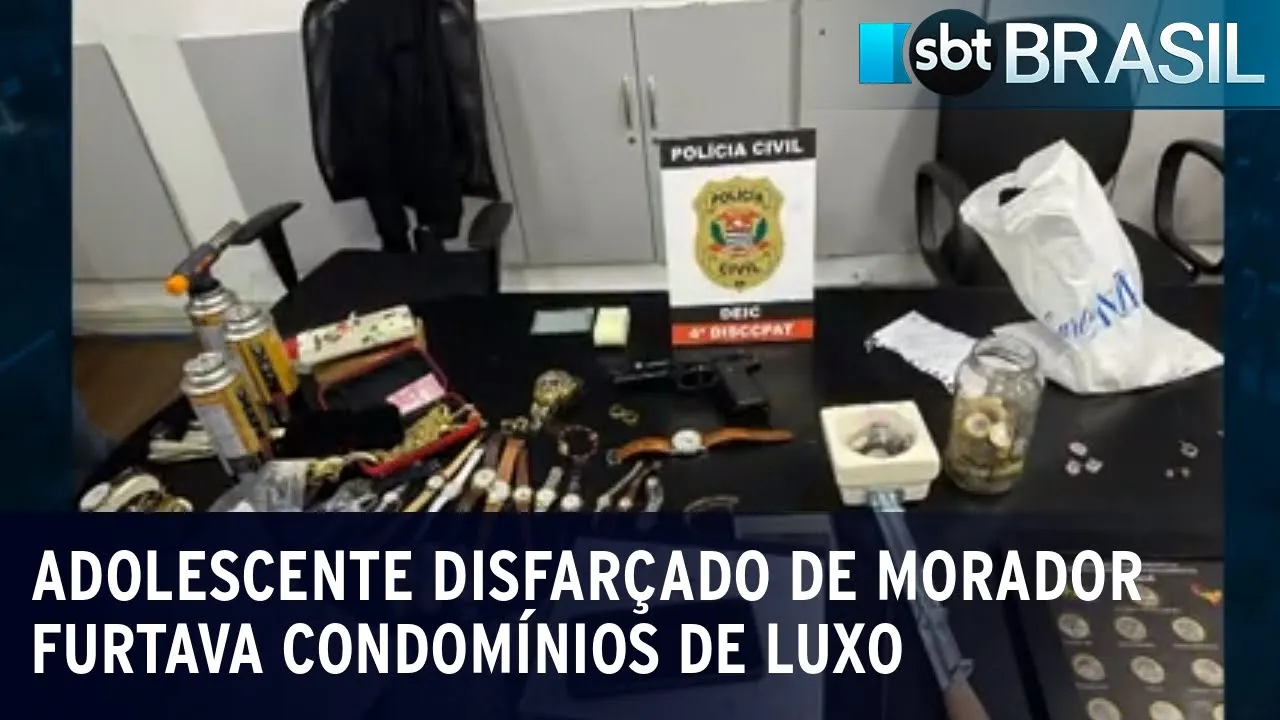 Quadrilha especializada em furtar condomínios de luxo é presa | SBT Brasil (08/08/23)