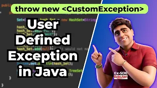 Creating a user-defined exception in Java is very easy Full Simple Tutorial