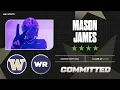 WATCH 4-star WR Mason James Commits to Washington No 25 Overall WR in 2026