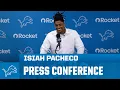 Isiah Pacheco Press Conference March 12 2026