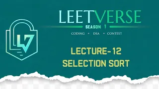 Lecture 12 Selection Sort Sorting Algorithms