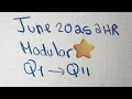 JUNE 2025 2HR MODULAR Q1 TILL Q11