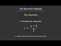Bisection Method in Under 3 Minutes