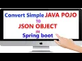 How to convert java pojo to json object in spring boot application