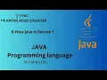 How Java is secure Java is secure Java is secure is features of Java why Java is secure