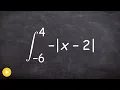 How to evaluate the definite integral of absolute value