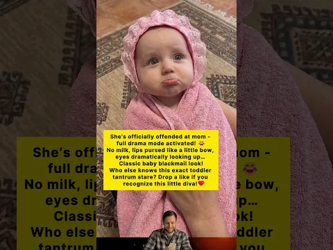 She’s super offended at her mom! 😂 Who else recognizes this classic baby guilt-trip stare?