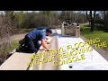 Pontoon boat gets a new vinyl floor