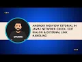 Android WebView Tutorial in Java Network Check Exit Dialog External Link Handling