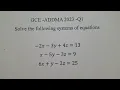 Solve systems of equations using Crammer s rule
