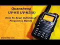 Quansheng UV-K6 UV-K5 8 How To Scan Individual Frequency Bands
