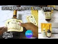 CUSTOMIZE YOUR HENNESSY BOTTLE HOW TO MAKE LIQUOR BOTTLE LABELS NO CUTTING MACHINE SUPER EASY