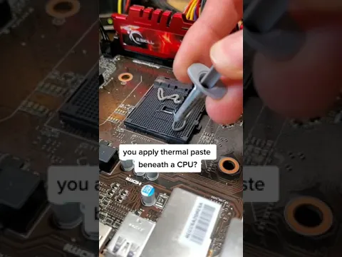 Download MP3 putting thermal paste UNDER a cpu #shorts