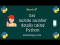how to track mobile location details using python telugu python projects telugu