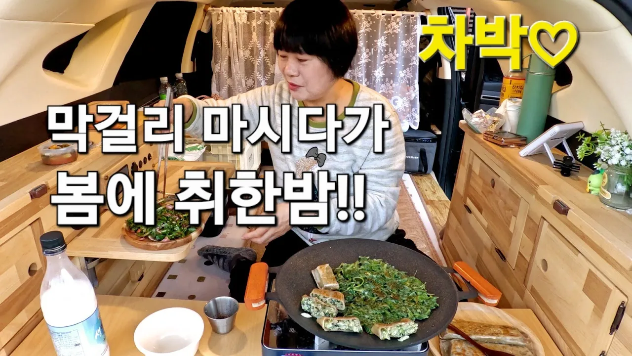 108.노지차박가서 쑥전과 막걸리에 취한밤/진천차박/솔로차박/SUV차박/50대차박/노지차박 썸네일