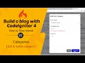 Edit and Update Sub Category in CodeIgniter 4