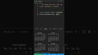 Print Calendar Of Any Year In Python