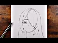 How to Draw anime Girl Easy Anime Drawing step by step