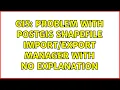 GIS Problem with PostGis Shapefile Manager with no explanation
