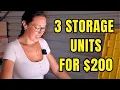 3 Storage Units for 200