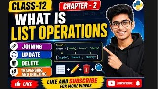 Class-12 CS Chapter-2 List Operations Insert Append Traversing EnhanceCodeLearning