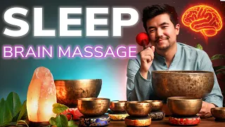 BRAIN MASSAGE For DEEP SLEEP Singing Bowl Frequencies Melatonin Boosting Sound Bath DIM SCREEN 