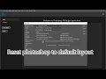 How to reset photoshop to default settings