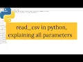 read - csv in pandas Python Data Analysis Read CSV files in Python