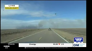 KAKE News at 3 Wildfires evacuations and blowing dust in western Kansas