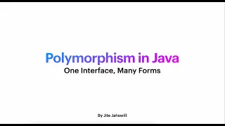 Java for Beginners Polymorphism Learn Java Programming Easily