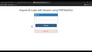 Angular JS Login with Session using Tutorial