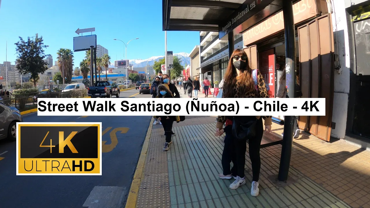 🇨🇱  Street Walk Santiago (Ñuñoa) - Chile - 4K