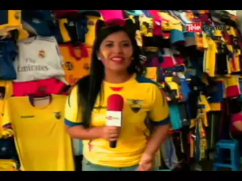 Venta de camisetas de la selección ecuatoriana